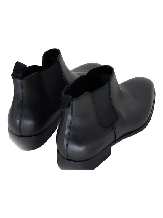 Calvin Klein Mens Donto Slip-On Dress Boot Black Leather Size 11M main image 6